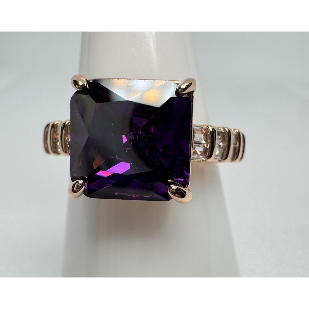 Ring Bomb Party February Ring RBP7166 Swept Up in You Amethyst Size 8 Rose Gold